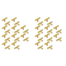 40 Boutons de Placard Dorés de 5,1 cm, Boutons de Tiroir en Laiton à Trou Unique, Quincaillerie en T Dorée pour Porte D'Armoire de Maison
