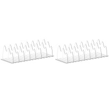 2X Purse Organizer for Closet, 8pcs Adjustable Clear Handbag Storage Organizer, Shelf Dividers for Bedroom, House
