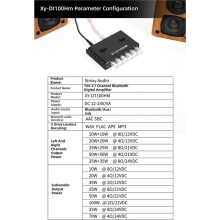 DT100HM Amplifier Board 2.1 Channel Subwoofer TWS Speakers 50Wx2+100W TPA3116 Amplifier