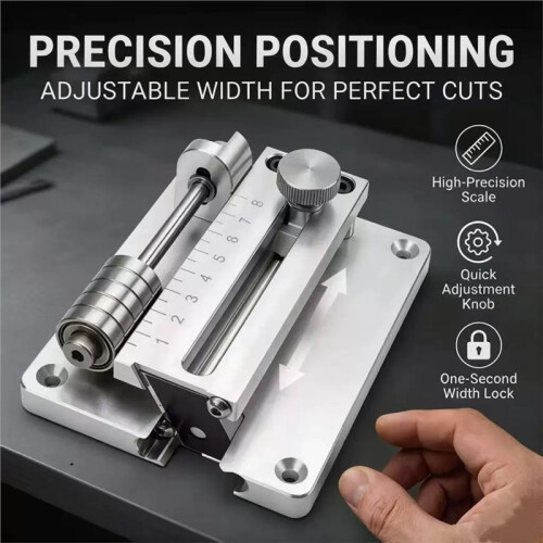 Leather Strap Cutter Machine, 80mm Adjustable Leather Cutting Tool with Scale Ruler, Strip Cutting Machine for Belts