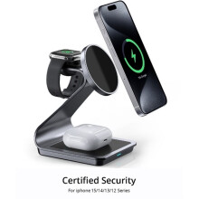 3-in-1 Magnetic Wireless Charging Stand for 12/13/14/15 Series and AirPods,Wireless Car Charger,Car Charger