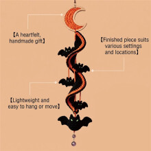 Halloween Spiral Crochet DIY Kit, Hand-Knitted Hanging Ornament Set for Party Home Decor Pumpkin