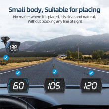 Display Digital de Velocidade Car HUD com Cabo USB Alerta de Excesso de Velocidade em Fonte para Acessório Universal de Veículo