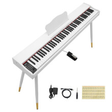 Piano numérique meuble - DUOKU - 5306 - 88 touches semi-lestées - 600 sonorités - Blanc