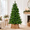 1.8m Green Artificial Christmas Tree 6ft with Metal Stand & 529 Branch Tips 2