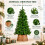 1.8m Green Artificial Christmas Tree 6ft with Metal Stand & 529 Branch Tips 3