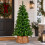 1.8m Green Artificial Christmas Tree 6ft with Metal Stand & 529 Branch Tips 4