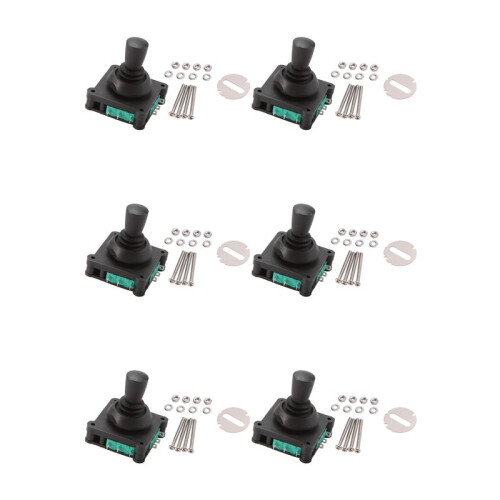 6X Joystick  AC 240V 5A 4NO 4NC Momentary 2.5mm Fixing Thread Joystick