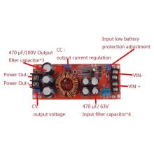 3X Convertidor de CC de 1200W y 20A, Módulo de Fuente de Alimentación de Aumento de Coche, Convertidor de Voltaje Ajustable de 8-60V A 12-83V