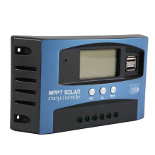 2X 100A MPPT Solar Charge Controller Dual USB LCD Display 12V 24V Auto Solar Cell Panel Charger Regulator with Load