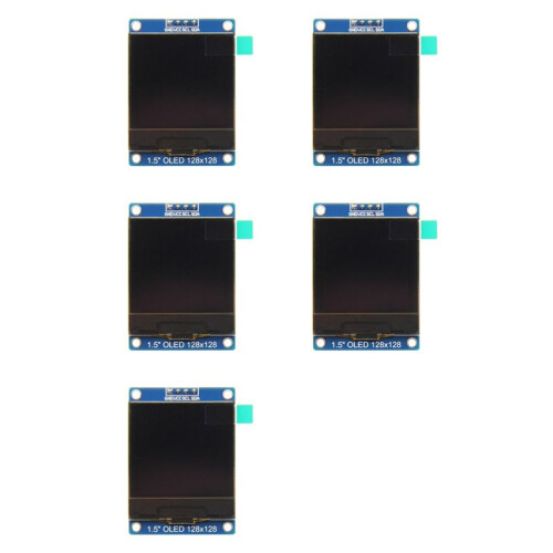 5X Módulo de Tela OLED de 1,5 Polegadas e 4 Pinos SH1107 Drive IC 128x128 IIC I2C Interface para 51 STM32 P22101