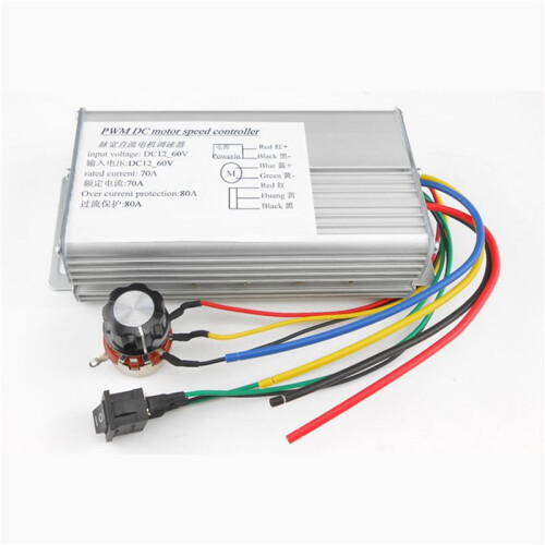 2X DC12V-60V 70A 4000W  Motor PWM Speed Control Brush Controller Current Voltage Regulator 2