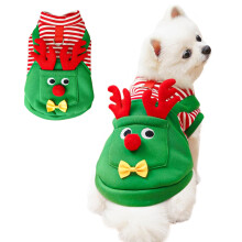 Weihnachtspullover für Hunde, warm, grün, Größe M