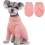 Pullover-Anzug für Hunde, Strickkleidung, warm, Rollkragen, Winter, Pink, S 1