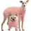 Pullover-Anzug für Hunde, Strickkleidung, warm, Rollkragen, Winter, Pink, S 2