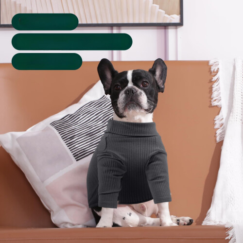 Pullover-Overall Hundekleidung Weich Gestrickt Warm Grau L 1