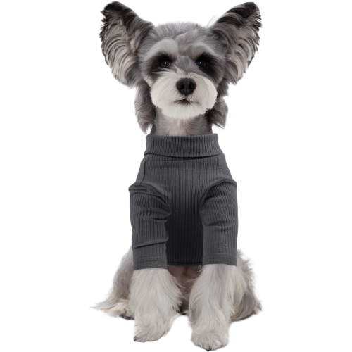 Pullover-Overall Hundekleidung Weich Gestrickt Warm Grau L 2