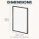 Luxura Square Fixed Bath Shower Screen 800mm - Matt Black 6mm 3
