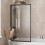 Luxura Square Fixed Bath Shower Screen 800mm - Matt Black 6mm 1