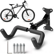 Support Mural Vélo Vertical Pliable Réglable 30kg 26-35cm