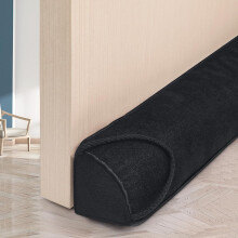 Door Draft Stopper Insulating Durable Black 102 cm — under door seal, thermal insulation strip, noise reduction guard