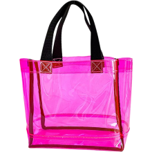 Bolsa de Playa Transparente para Estadio Impermeable Rosa 21 x 20 x 8 cm