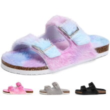 Zapatillas Infantiles Zuecos de Corcho Antideslizantes Rosa-Azul Talla 34EU