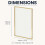 Luxura Square Framed Bath Shower Screen 800mm - Brushed Brass 6mm 3