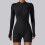 (Black, S) Compression Activewear Onepiece With Toning Features For Home Dance And Exercise 1