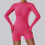(Dragon Fruit, L) Compression Activewear Onepiece With Toning Features For Home Dance And Exercise 1