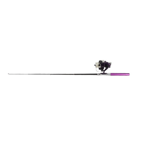 Mini Angelrute Stiftform Lila mit Rolle 1