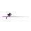 Stiftform Angelrute Set mit Rolle Lila 13
