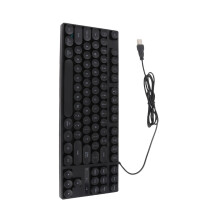 Gaming Tastatur schwarz 87 Tasten USB beleuchtet
