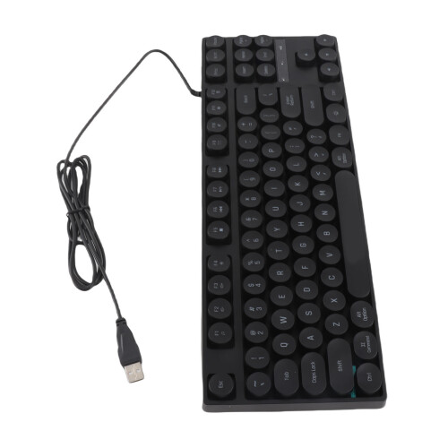 Gaming Tastatur USB 87 Tasten ergonomisch schwarz 1