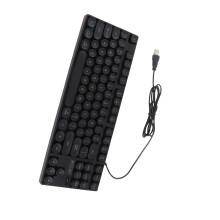 Gaming Tastatur USB 87 Tasten ergonomisch schwarz