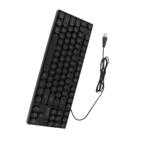 Gaming Tastatur USB 87 Tasten ergonomisch schwarz