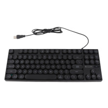 87 Tasten Gaming Tastatur kabelgebunden rund bunt