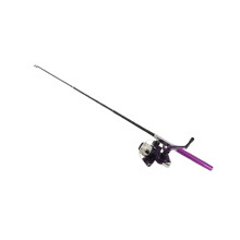 Stiftform Angelrute Set mit Rolle Lila