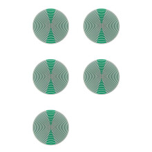 5pcs 10cm/3.94inch Polarization Disk MWO Optical Disk Multi-Wave Oscillator Antenna Ornaments