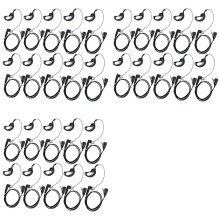 30Pcs G Shape Earpiece Headset PTT with Mic for 2 Way Radio CP040 CP200 Walkie Talkie Earphone
