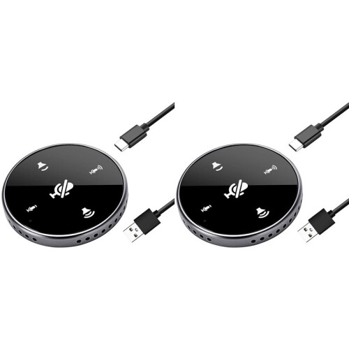 2X USB Conference Microphone with Speaker,Laptop Omnidirectional Computer Mic ,for  Meetings,VoIP Call 1