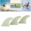 Surfbrettfinnen 3er Set PVC Gelb 15