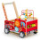 Poussoir éducatif en bois avec blocs pour enfants - Pompiers 2
