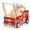 Poussoir éducatif en bois avec blocs pour enfants - Pompiers 3