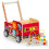 Poussoir éducatif en bois avec blocs pour enfants - Pompiers 6
