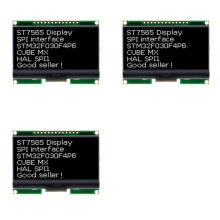 3X Module LCD12864-06D 128x64 Points COG, Pilote ST7565, Chinoise, Interface SPI, Noir
