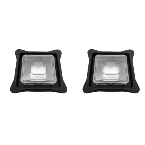2X Blender Lid Replacement for Blendtec Blender,Blender Lids Top with Square Clear Plug