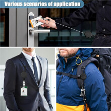 4-Pack Intrekbare Badgehouder, Heavy-Duty Badge-Haspelsleutelhanger met ID-Kaarthouder, Intrekbare Sleutelkoordsleutelhanger