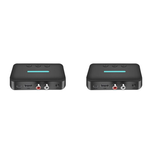 2X USB  5.3 Audio Receiver Adapter Wireless Stereo Music 3.5mm AUX R/L Support U-Disk Playback
