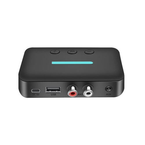 2X USB  5.3 Audio Receiver Adapter Wireless Stereo Music 3.5mm AUX R/L Support U-Disk Playback 1
